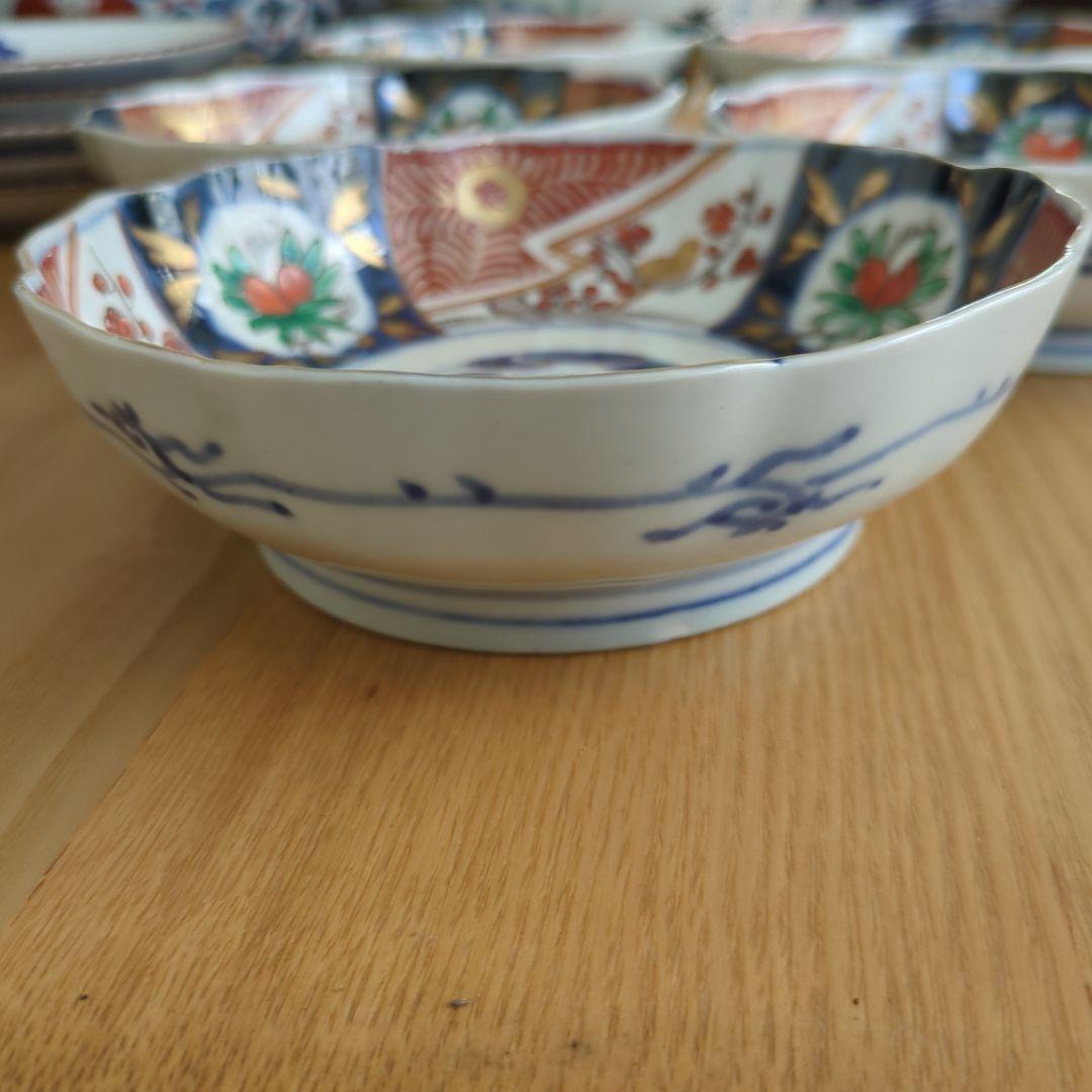 骨董 古伊万里 なます皿 染錦 染め付け 器 皿 陶器 美品 ５枚〜