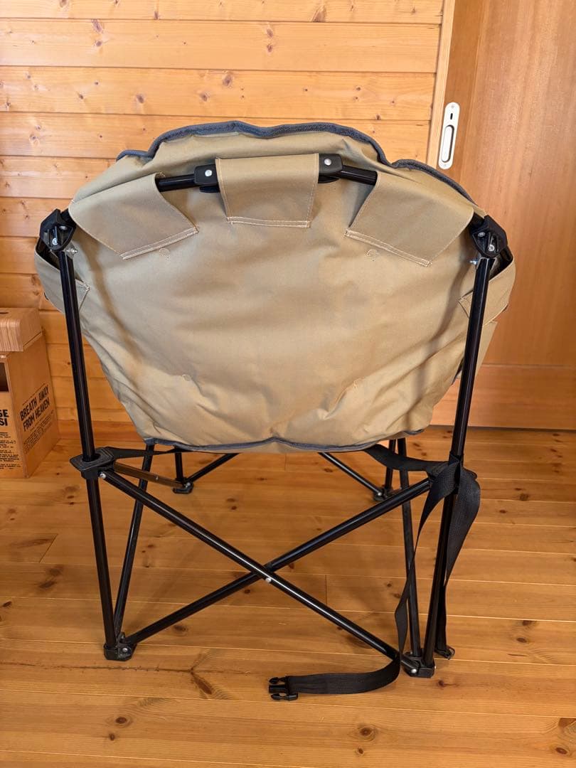 折りたたみアウトドアチェア グレーとベージュ(2脚セット)