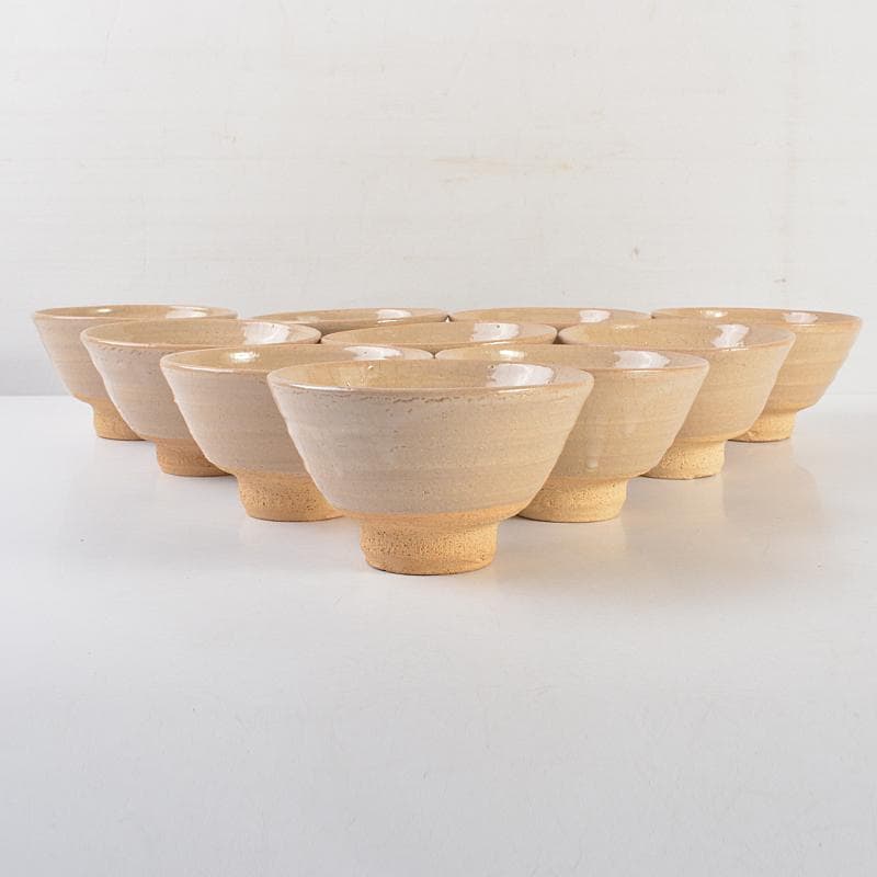 ちゃちゃさん　瀬戸焼陣出窯　澤田酔云作　数茶碗　十客共箱　V　R7192B