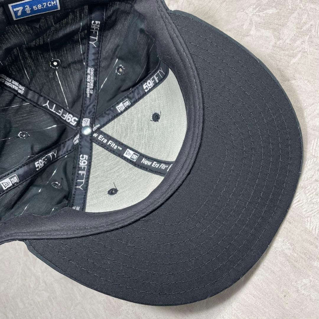 未使用！横浜ベイスターズ NEW ERA キャップ 旧ロゴ β ベータ 黒 銀縞