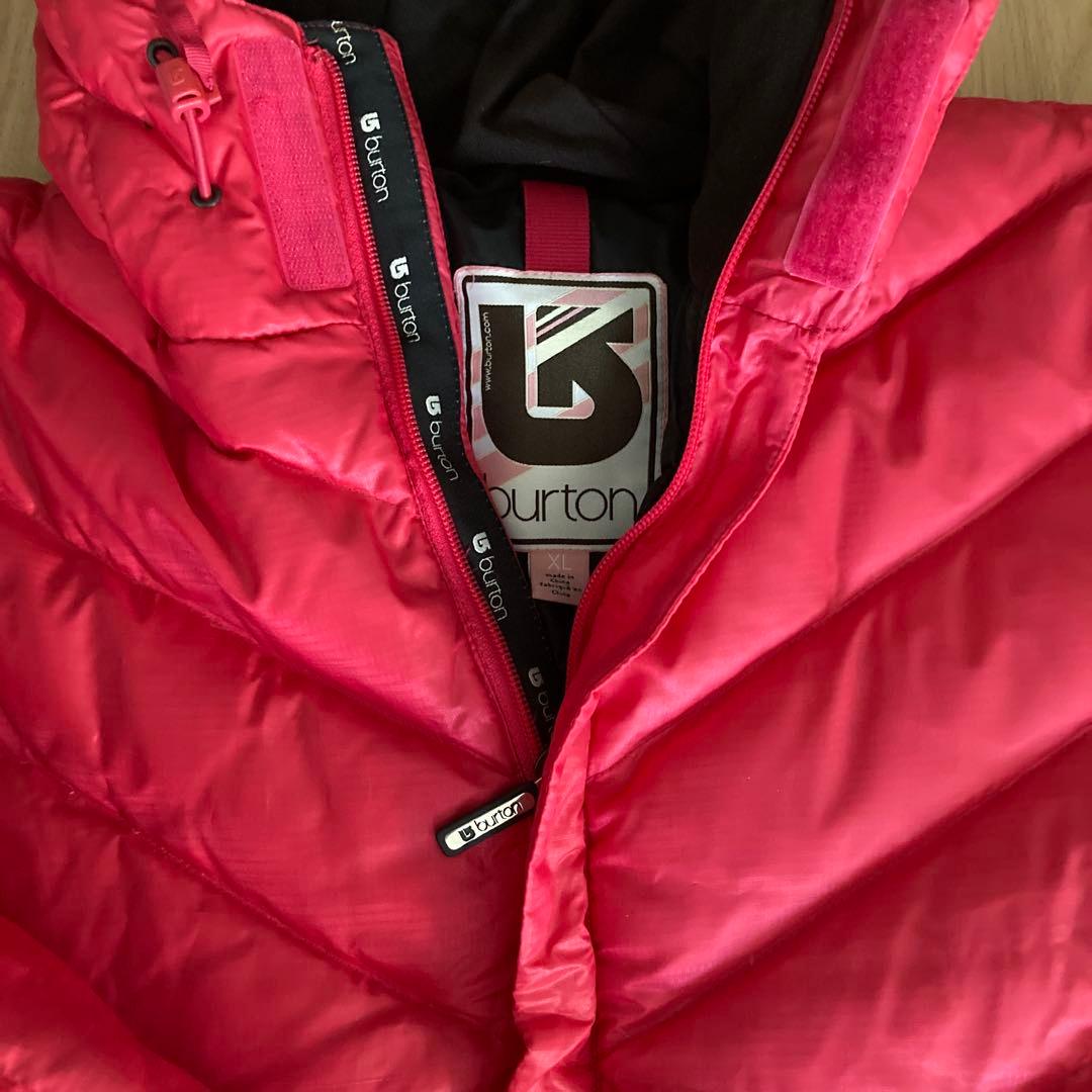 Burton ピンク キルティング フード付き