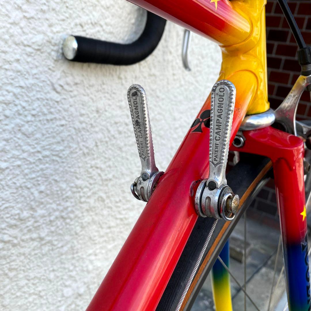 460　クロモリロードバイク　デュラエース　サンツアー　カンパニョーロ　6×2速