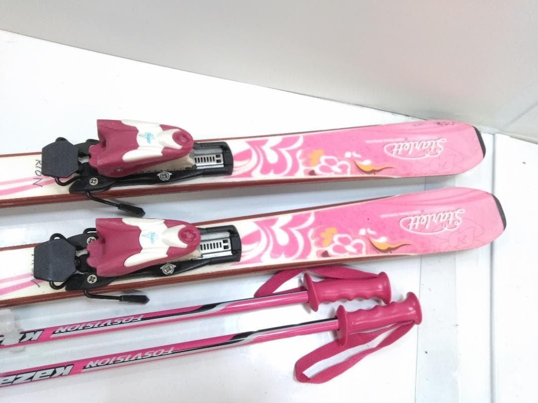 女の子 ジュニアスキー4点セット ダイナスター 140cm ブーツ 24cm◇