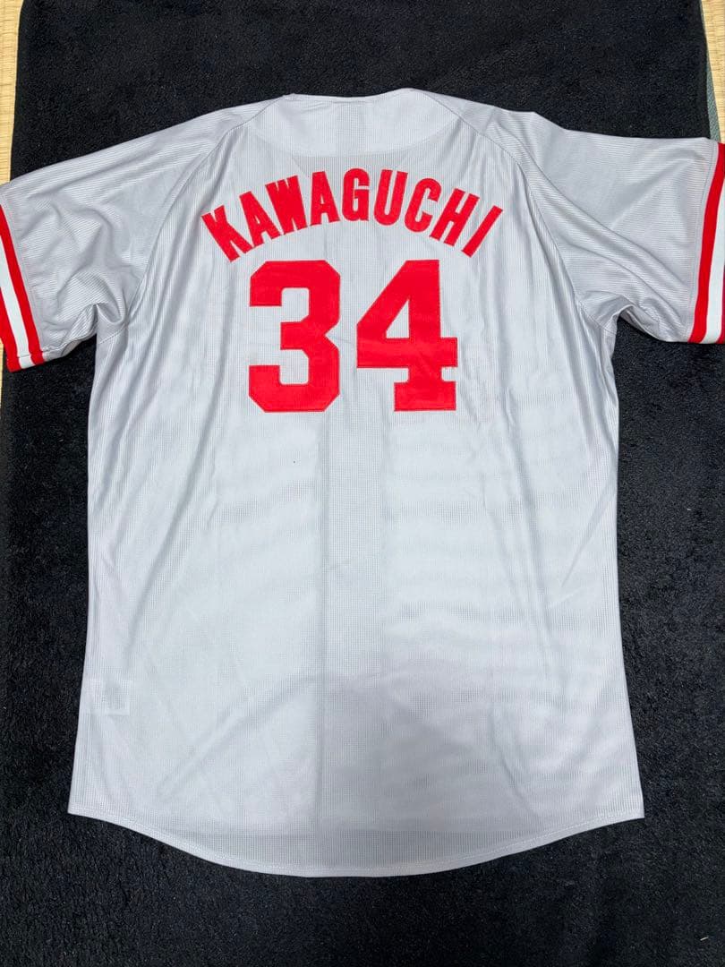 広島東洋カープ 川口和久 ユニフォーム OB戦 復刻 刺繍 ビジター グレー