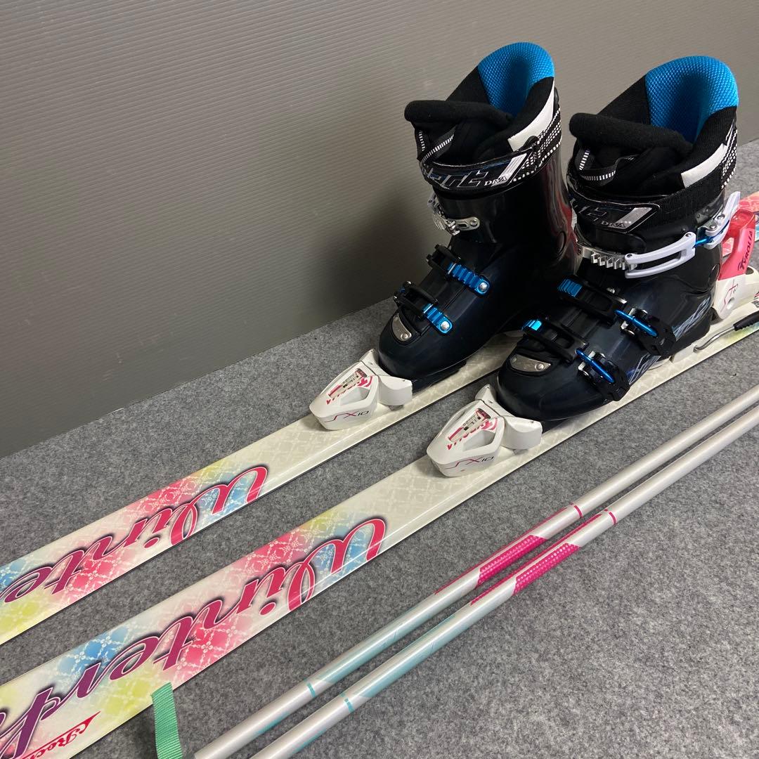 ★メンテナンス済　大人スキーセット　板145cm ブーツ 25cm