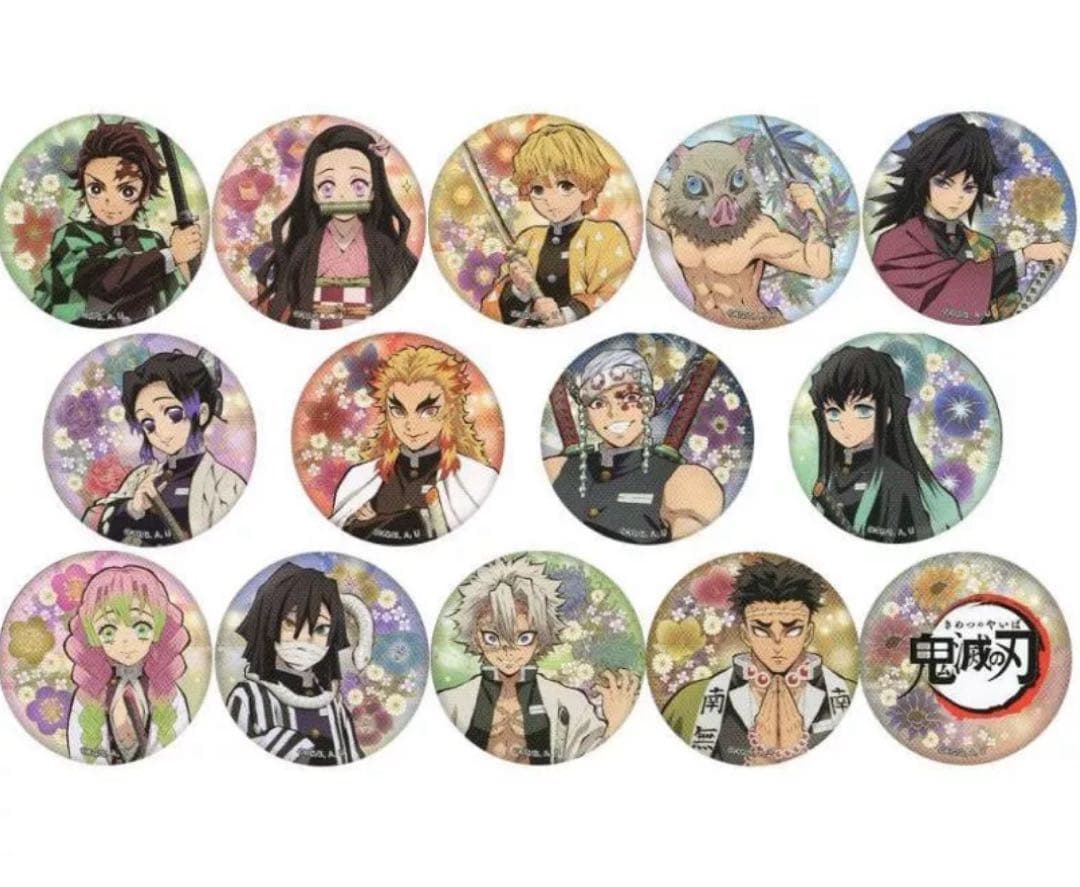 鬼滅の刃 クリスマス 缶バッジ タペストリー 義勇 実弥 煉獄 蜜璃 無一郎