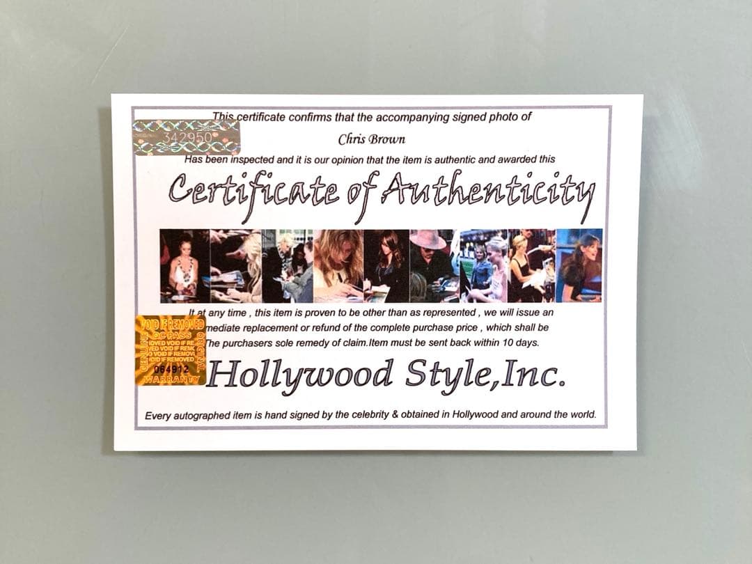 クリス・ブラウン直筆サイン入り超大型写真…Chris Brown
