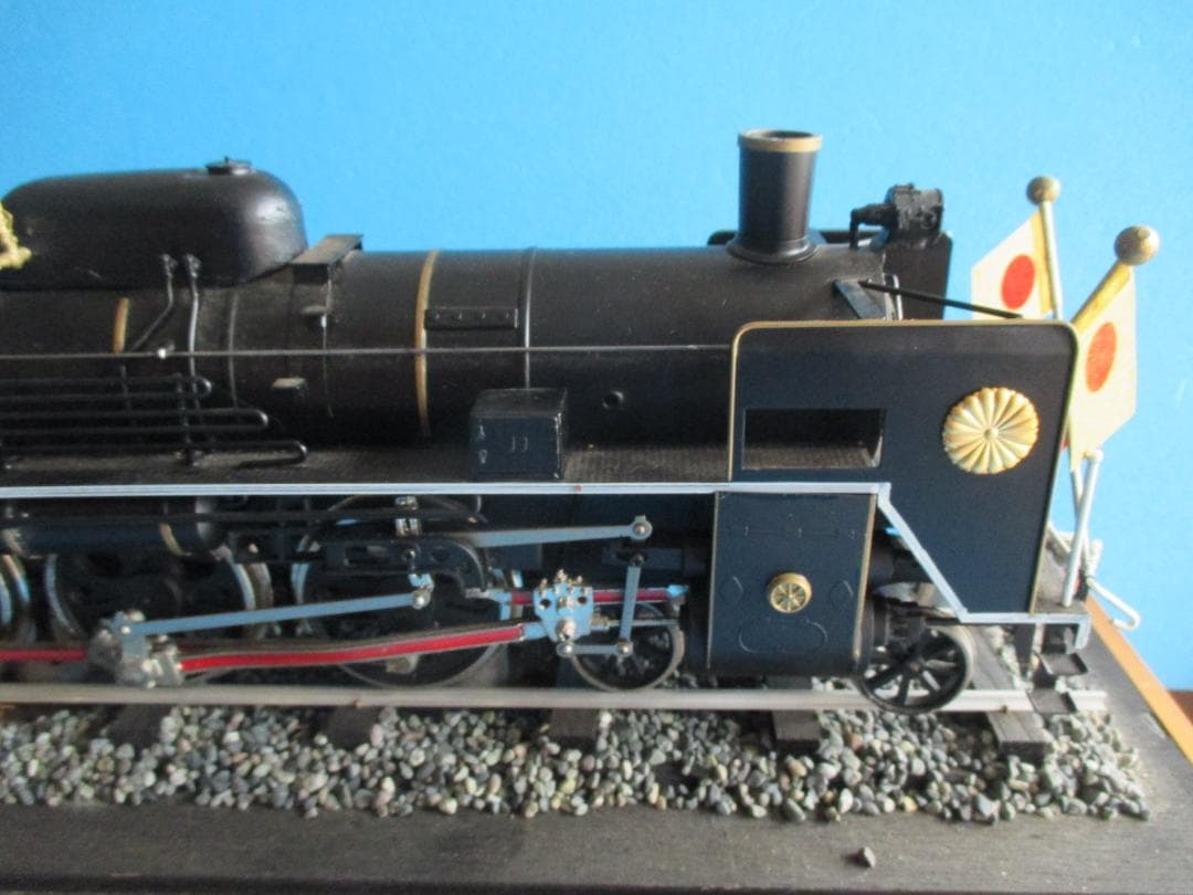 大型鉄道模型◎C571 1/30 蒸気機関車SL◎駆動式約77cm天皇陛下車輌