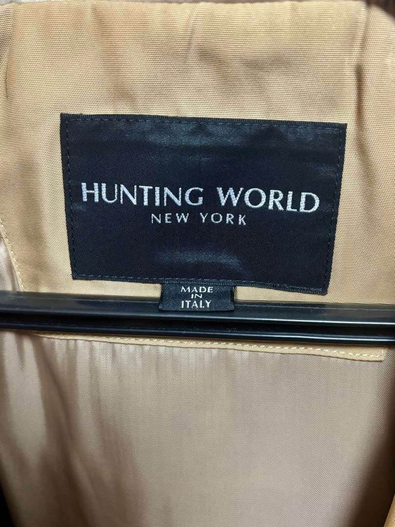 ハンティングワールド フィッシングジャケット オリーブグリーン ベージュ