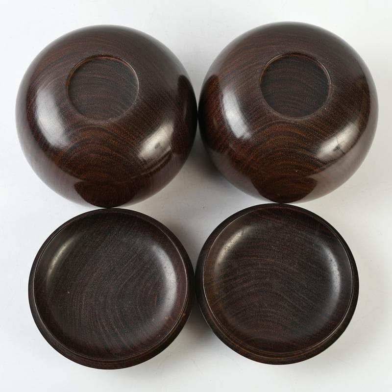 囲碁　碁石　本蛤碁石　那智黒碁石　碁笥　一套　時代箱付　H　R9082