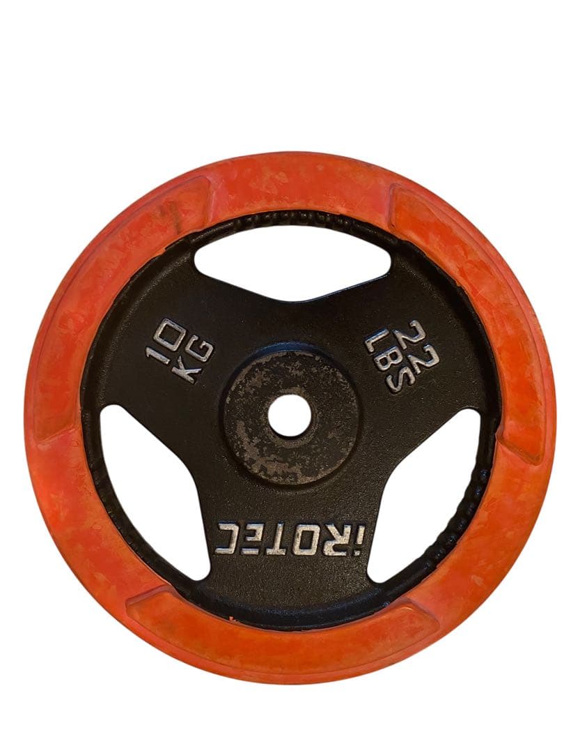 iROTEC 10kg ラバーダンベルプレート ２枚