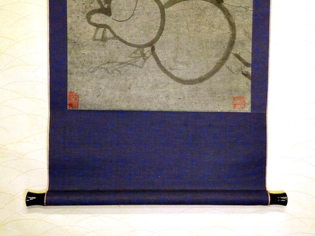 ♥古い　掛軸　中国　人物　②　掛け軸　骨董　古玩　中国画