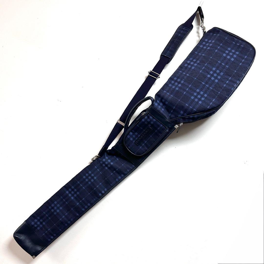 BURBERRY GOLF ノバチェック クラブケース 練習用 ナイロン 紺