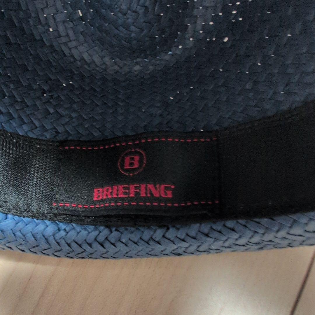 BRIEFING ネイビー　ストローハット