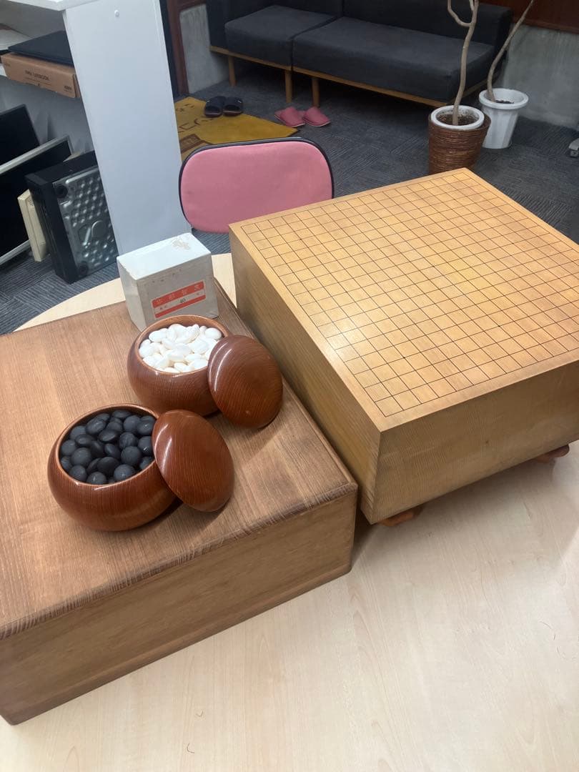 高級囲碁セット　40号碁石　5寸6分基盤