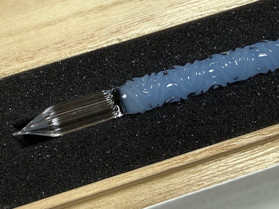 川西硝子◆ガラスペン さざなみイーザー