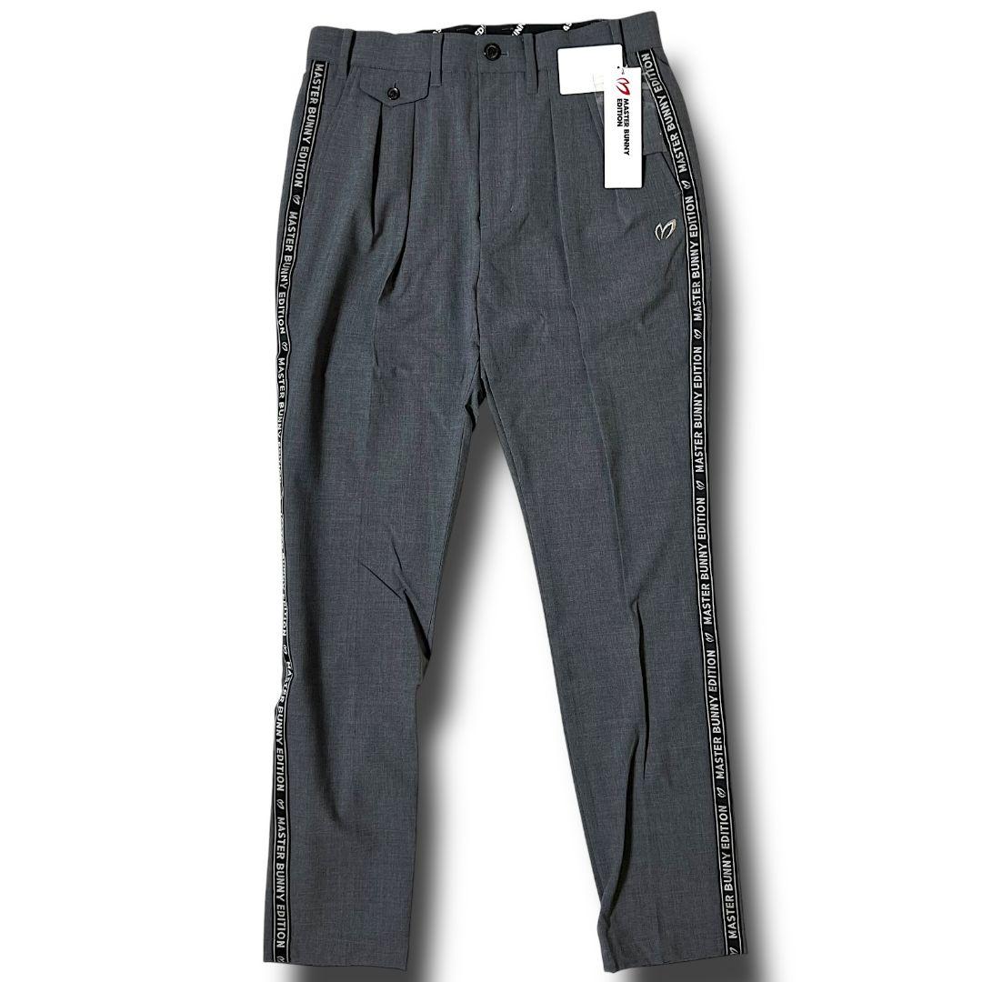 3 マスターバニー パーリーゲイツ取扱 サイドロゴラインパンツ 灰