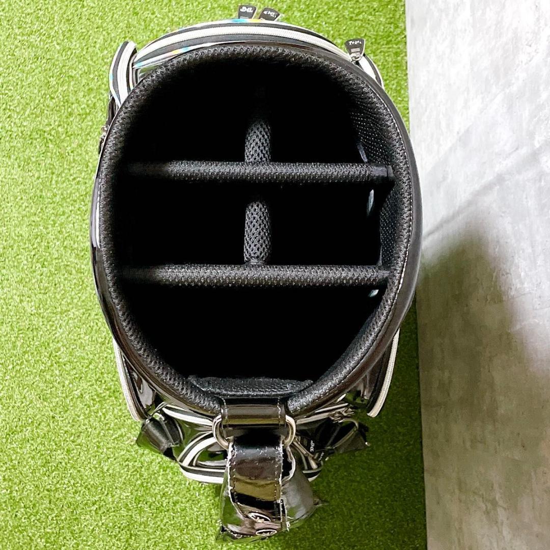 マイノリティコレクション キャディバッグ オールエナメル 3点式 ロゴ刺繡入り