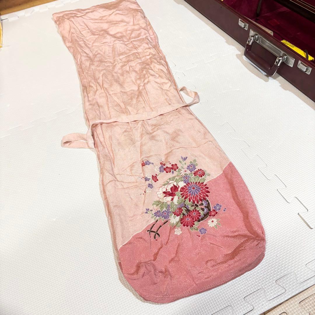 長唄三味線 細棹 丸打胴 さわり山 ハードケース 楽譜付き 五厘大胴 経木