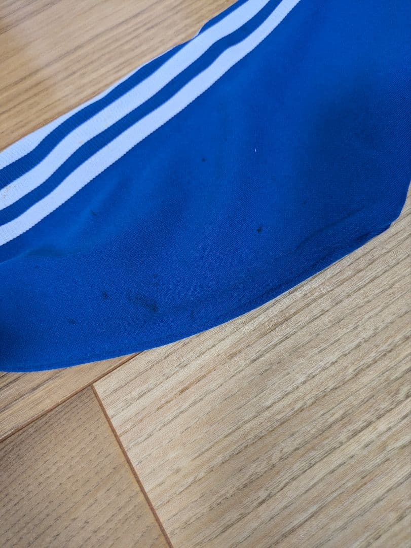 アディダス ジップアップジャケット 青　4号