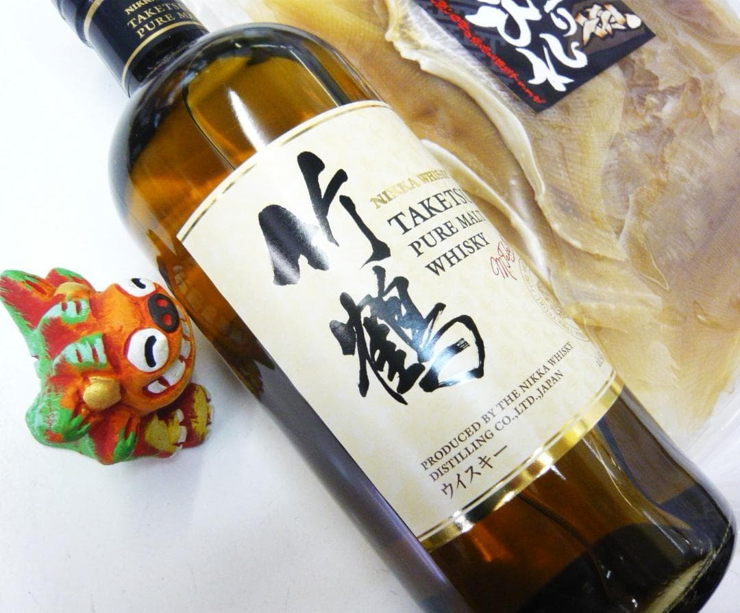 竹鶴ピュアモルト！デカ盛りえいのひれ～ビッグな業務用えいのひれ付！一杯飲めますよ