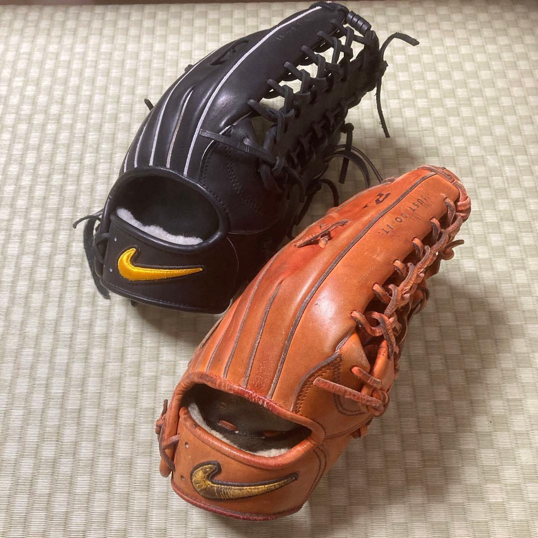 外野手用グローブ　硬式　ナイキ　ダイヤモンドエッジ　セット