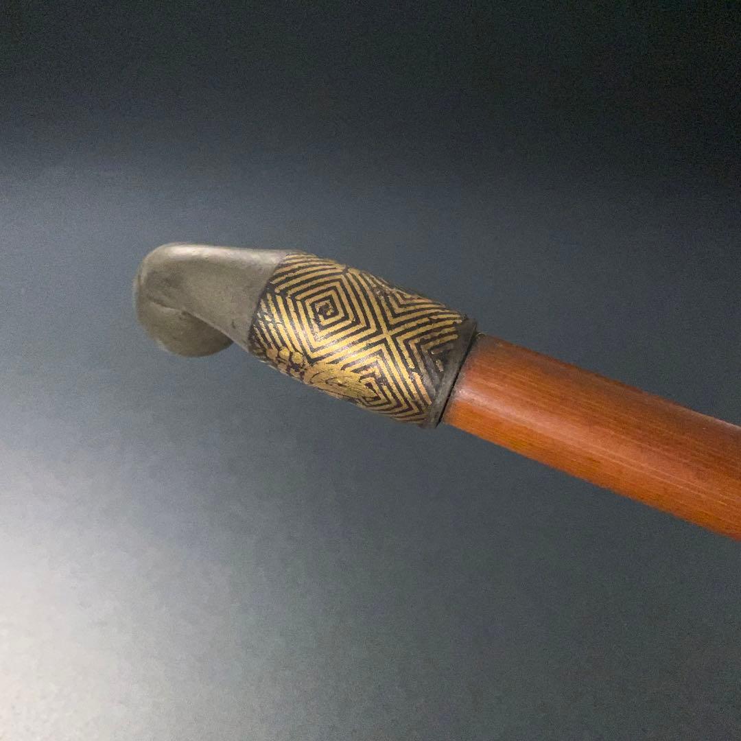 煙管キセル　桐　象嵌　アンティーク　骨董　6R1255お2