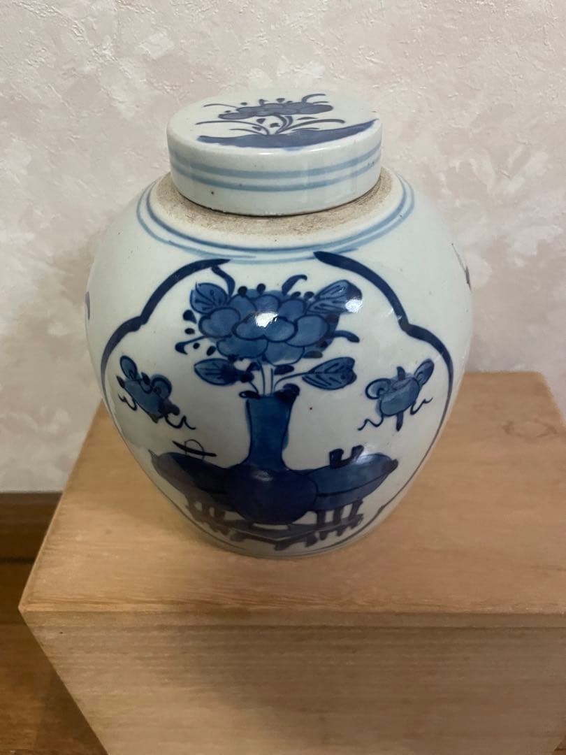 古渡　染付　白磁　壺　唐物　中国　古美術　骨董　青花　花瓶