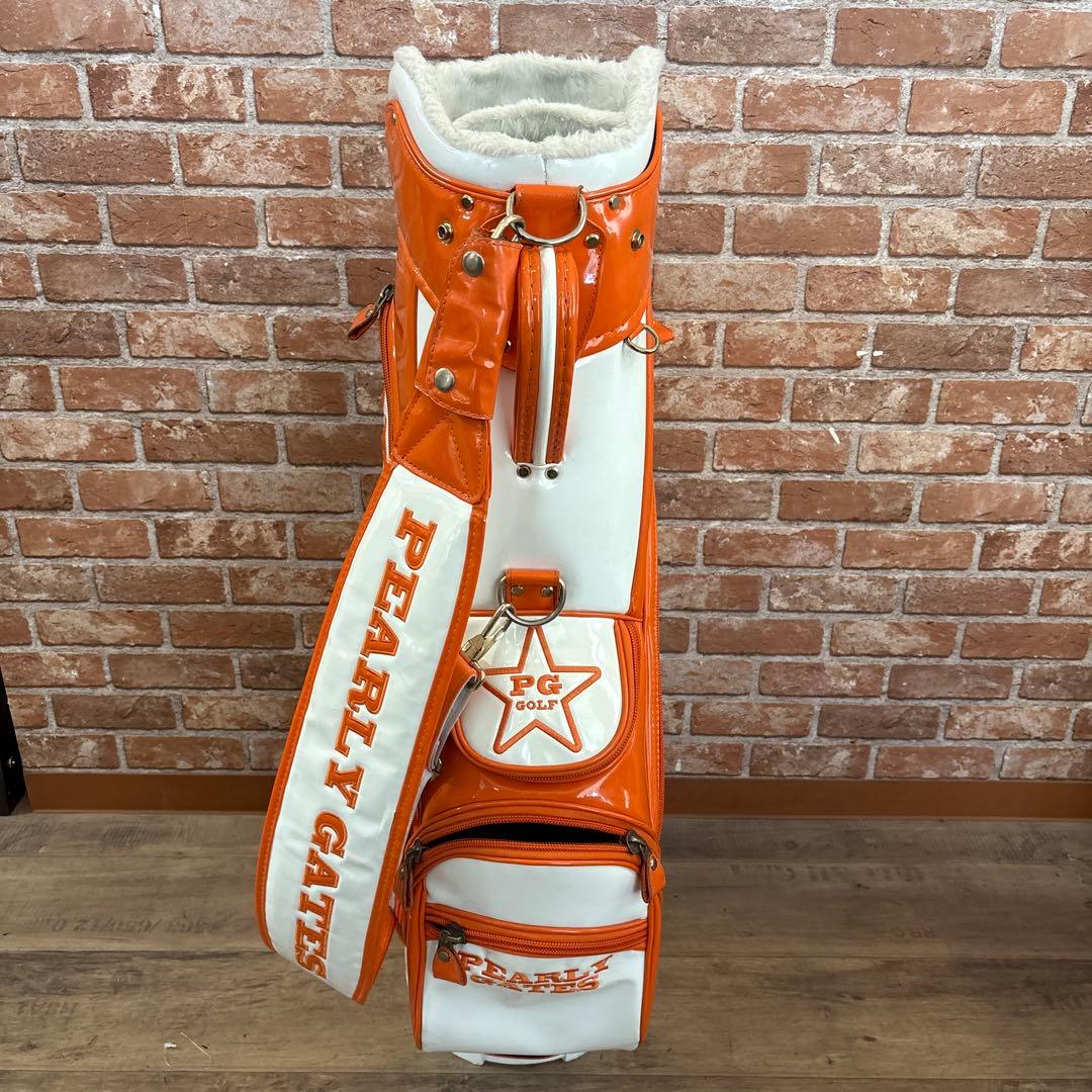 ‼️パーリーゲイツ ゴルフ エナメル キャディバック オレンジ‼️