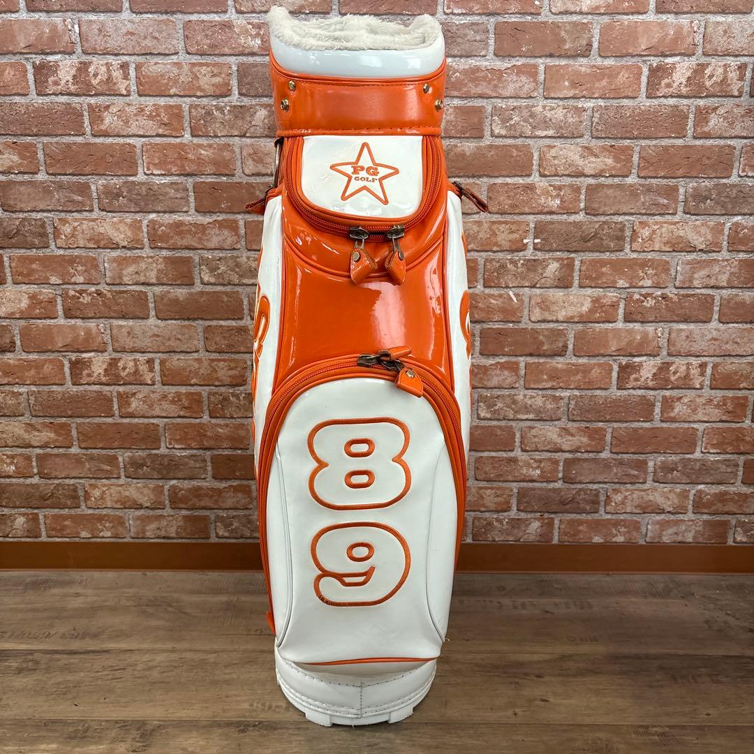 ‼️パーリーゲイツ ゴルフ エナメル キャディバック オレンジ‼️