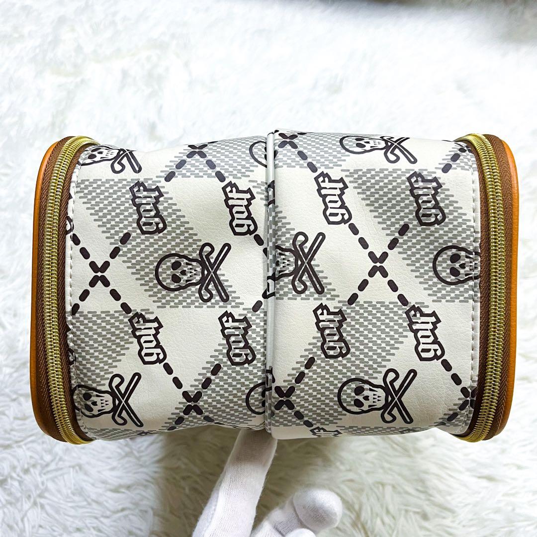 極美品 近年モデル マークアンドロナ シューズバッグ モノグラム 豪華ワッペン