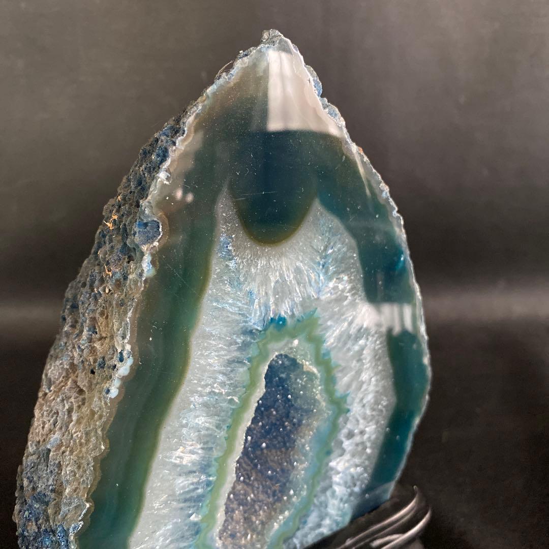 瑪瑙 断面 輪切り 原石 鑑賞石 飾り石 置物 メノウ　2点　まとめ売り