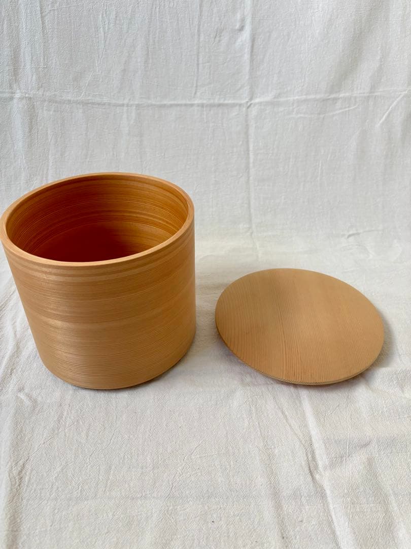 【茶道具】杉曲水指 藤井大与 作 化粧箱入り（美品）