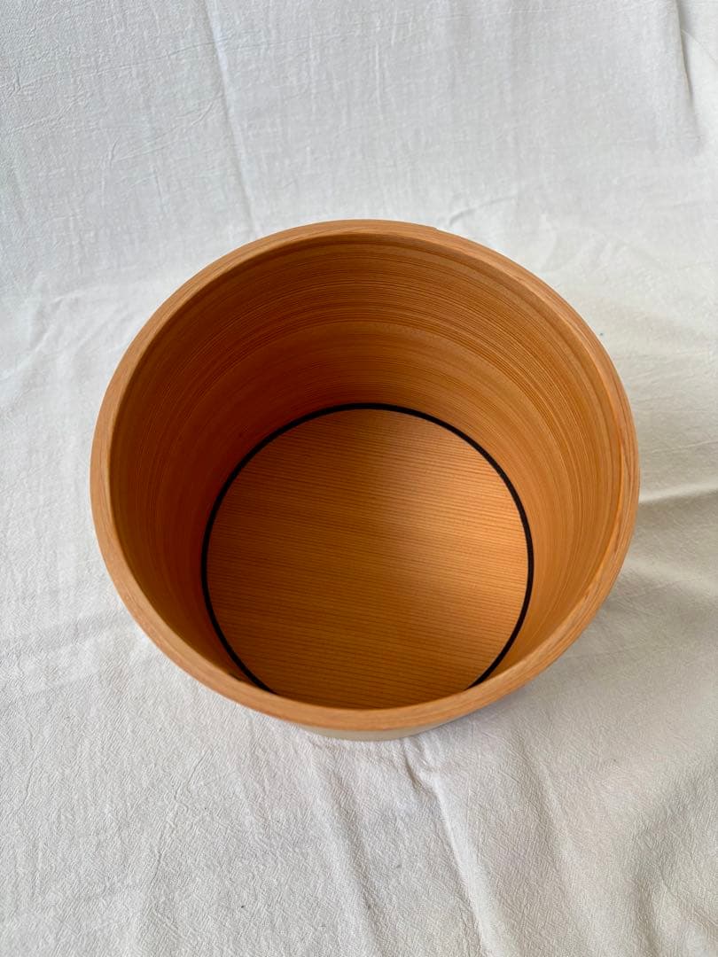 【茶道具】杉曲水指 藤井大与 作 化粧箱入り（美品）