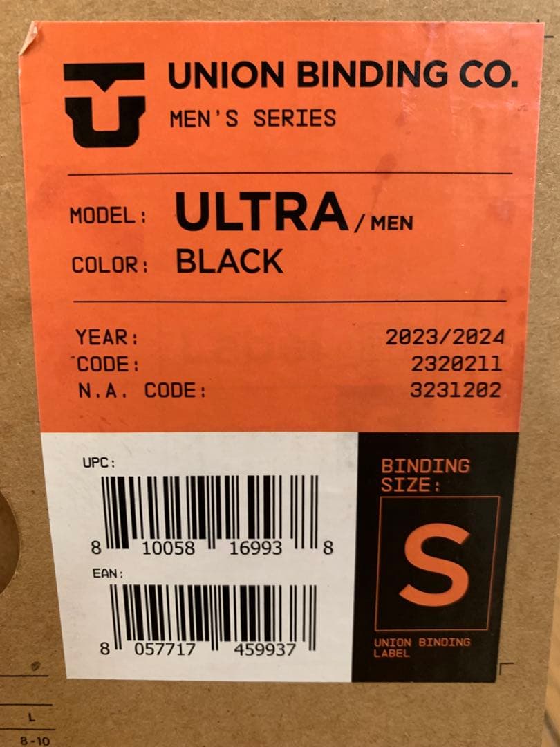 UNION ULTRA メンズ ビンディング ブラック S サイズ2023-24