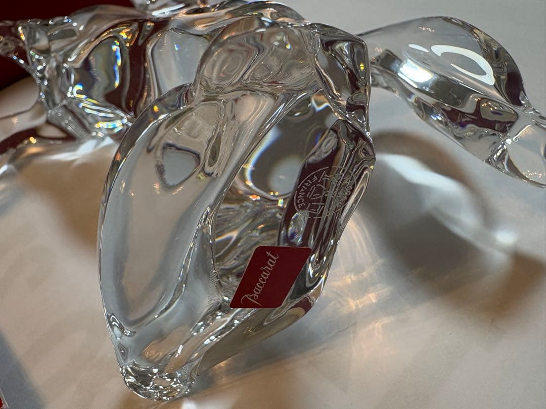 バカラ クリスタルガラス 馬の彫刻