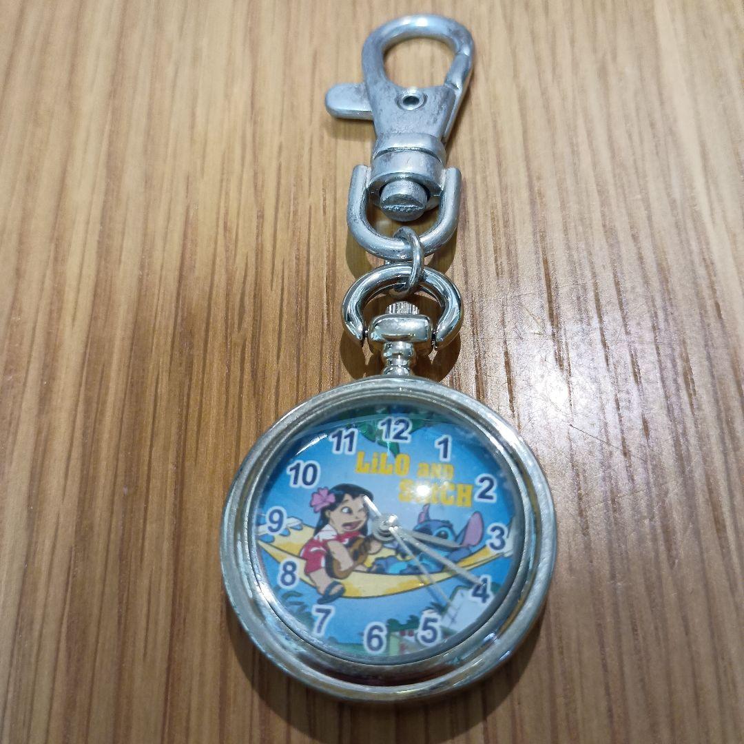 ディズニーキャラクター スティッチキーホルダー時計