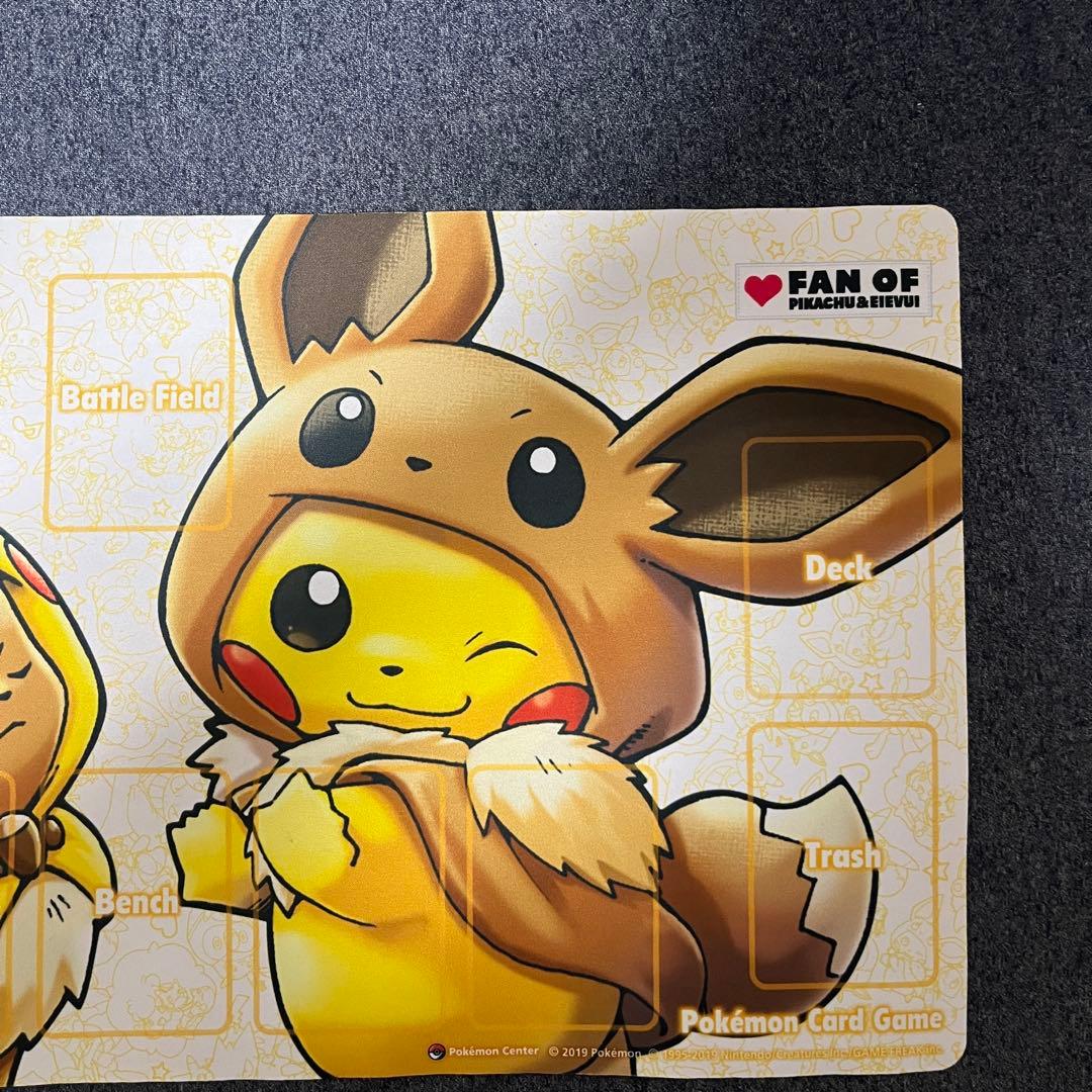 【中古】 ポケモンカード ラバープレイマット ポンチョを着たピカチュウ&イーブイ