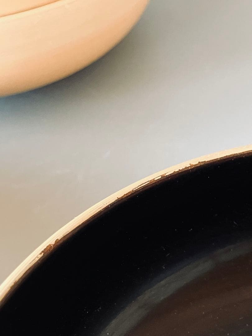 蟹文 白漆 蓋付椀 4組