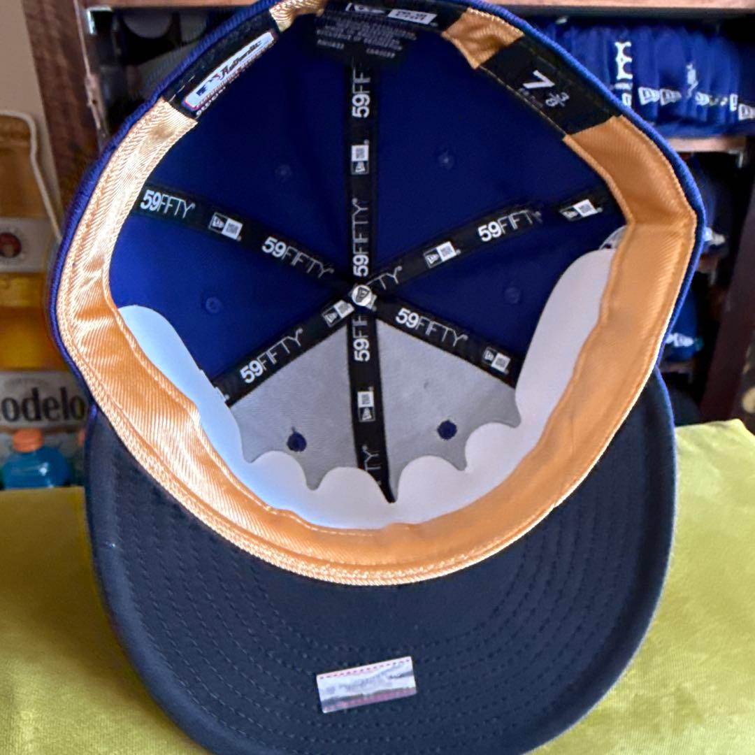 ドジャース　ニューエラ　7 3/8 ゴールドオマケ付き！　ワールドシリーズ