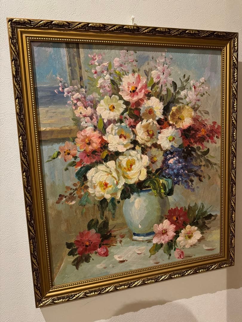 美しい油彩画 花のアレンジメント