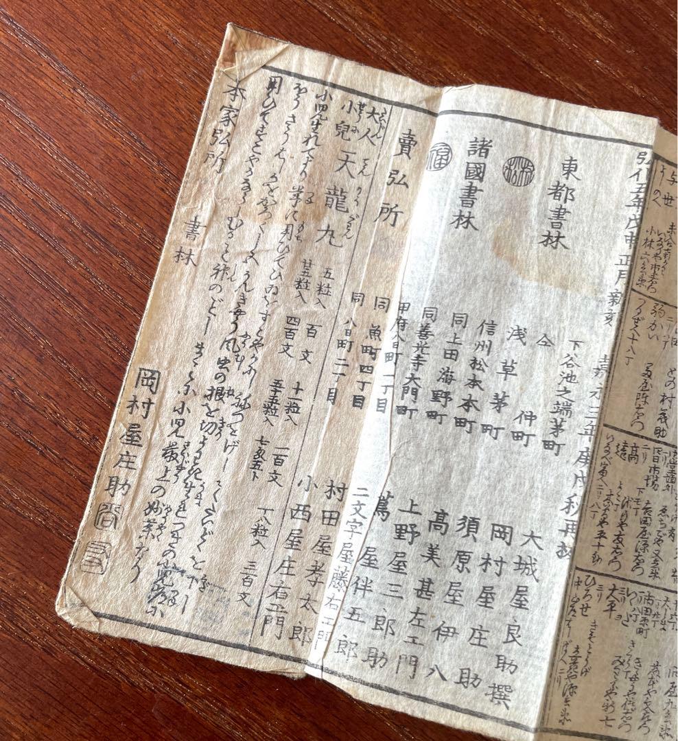 懐中重寶記 岡村屋庄助 字典 辞書 江戸 時代物 本 古文書 古書 アンティーク