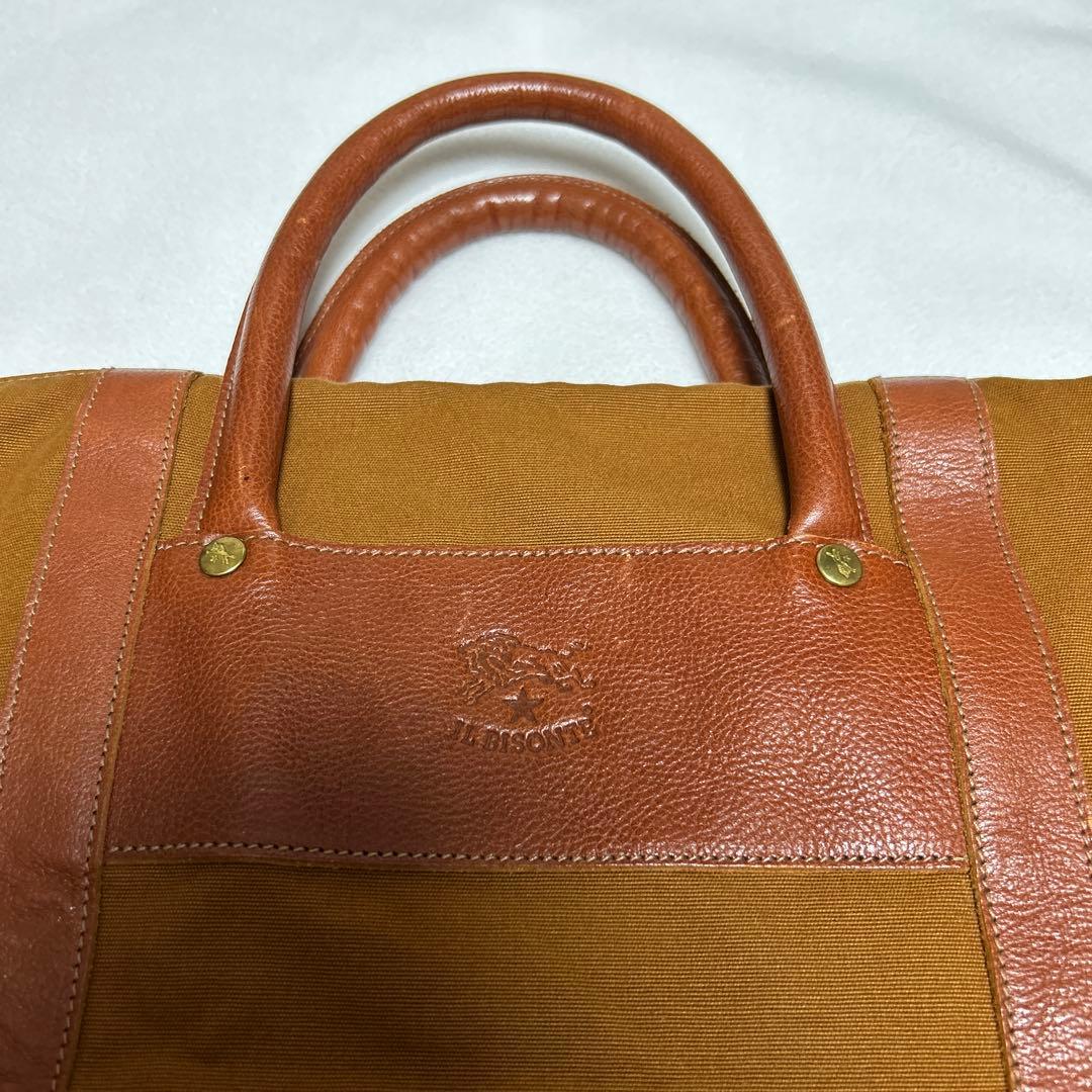 IL BISONTE ボストンバッグ ブラウン キャンバス