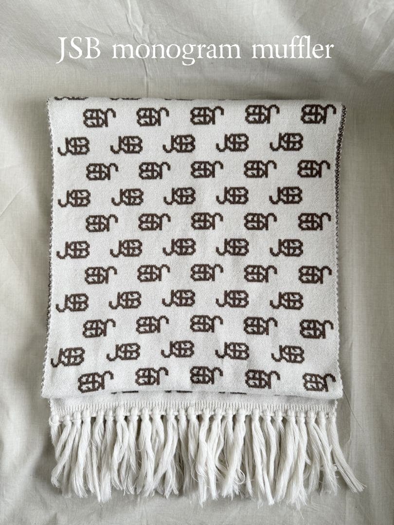 三代目 JSB 10周年記念 ベージュ モノグラム monogram マフラー