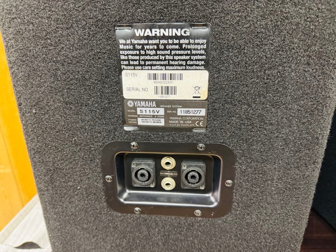 YAMAHA S115V 15インチ PA スピーカー ペア