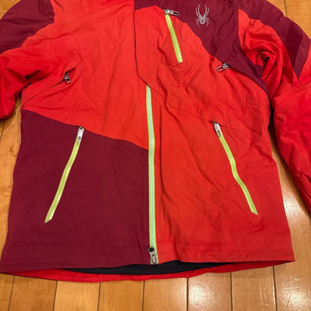 Spyder スキーウェア 赤/紫 フード付き　メンズM