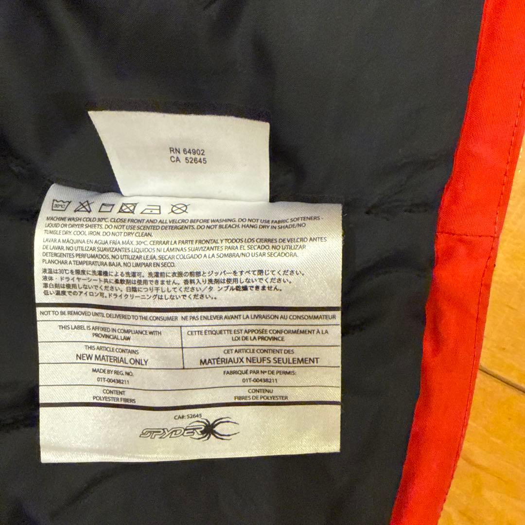 Spyder スキーウェア 赤/紫 フード付き　メンズM