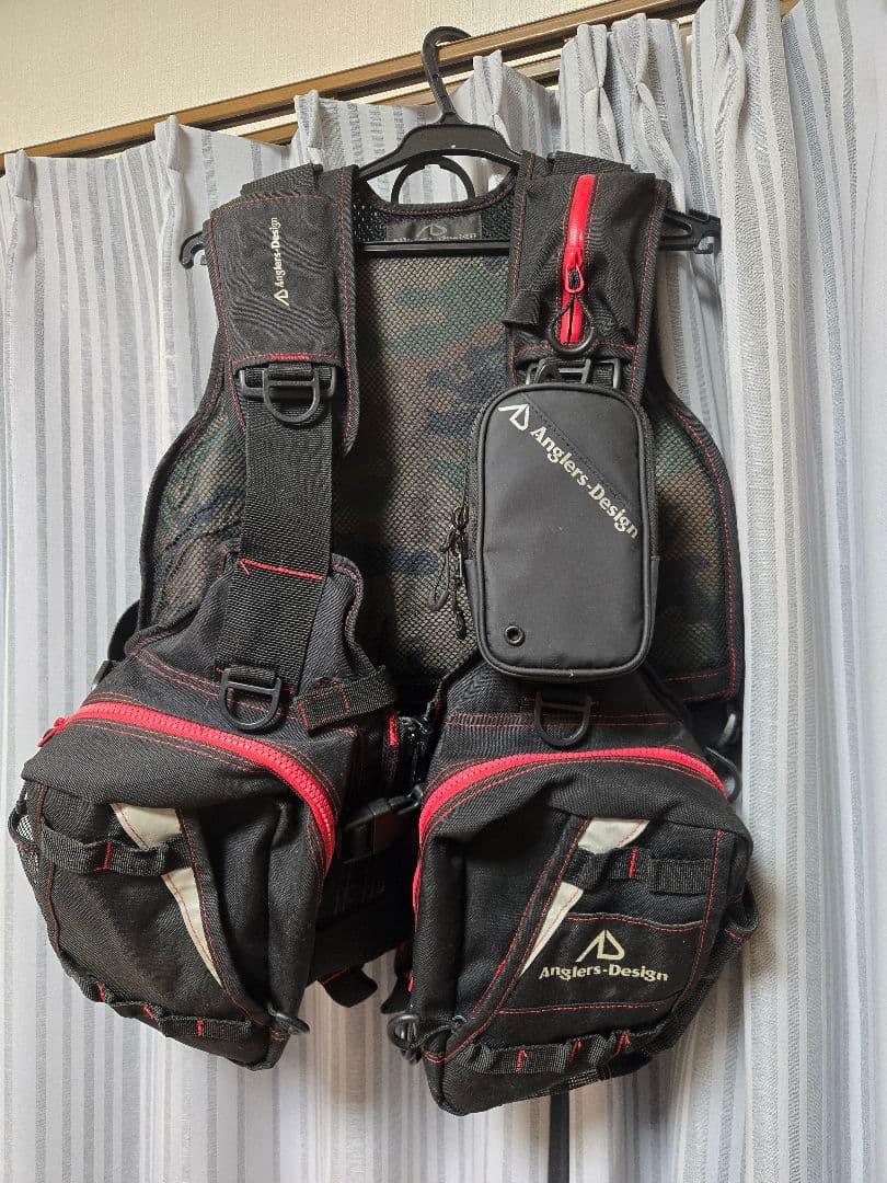 アングラーズデザイン　エクストリーム3 レッド　サポートベルト他アタッチメント有