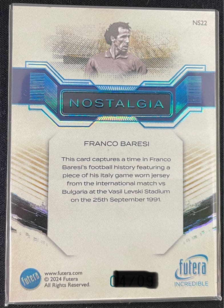 FUTERA INCREDIBLE バレージ ジャージ カード 9枚限定