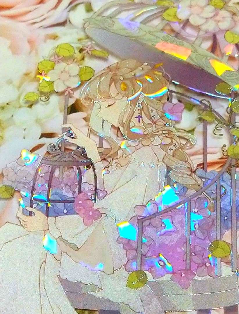 ☆SALE☆J377＃笼中少女(贝壳光) 切り売り海外人物マステ女の子